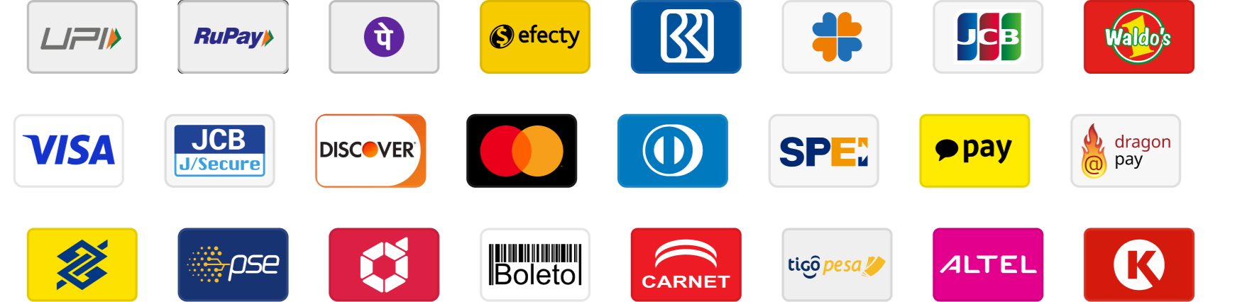 Payment method logos